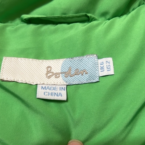 Boden Women's Green Puffer Jacket, Coat size 2 - Picture 5 of 7